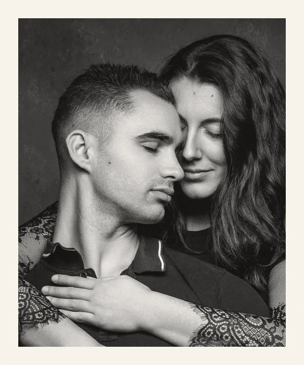 Photo d'origine du couple, en tirage photomaton