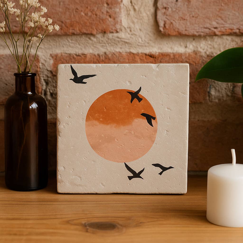 Oiseaux noirs — carreau décoratif à accrocher, sélection MyTomette
