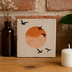 Oiseaux noirs — carreau décoratif à accrocher, sélection MyTomette