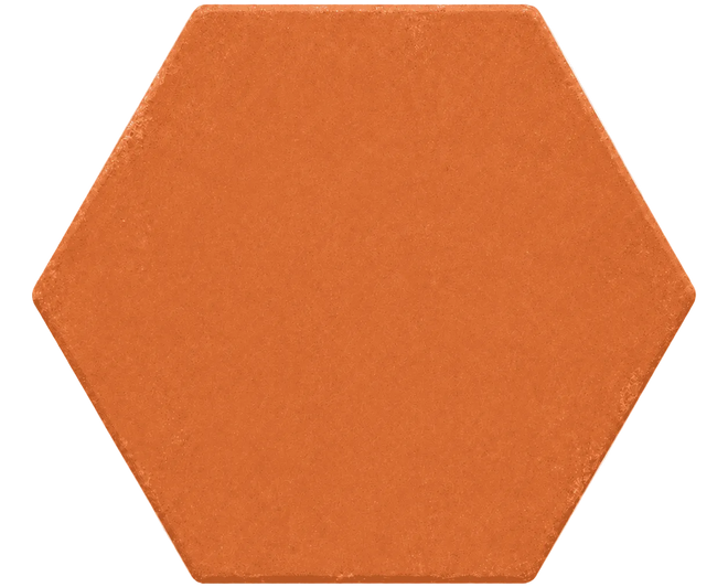 Tomette hexagonale personnalisée en terre cuite de Salernes, gravée au laser dans le Var