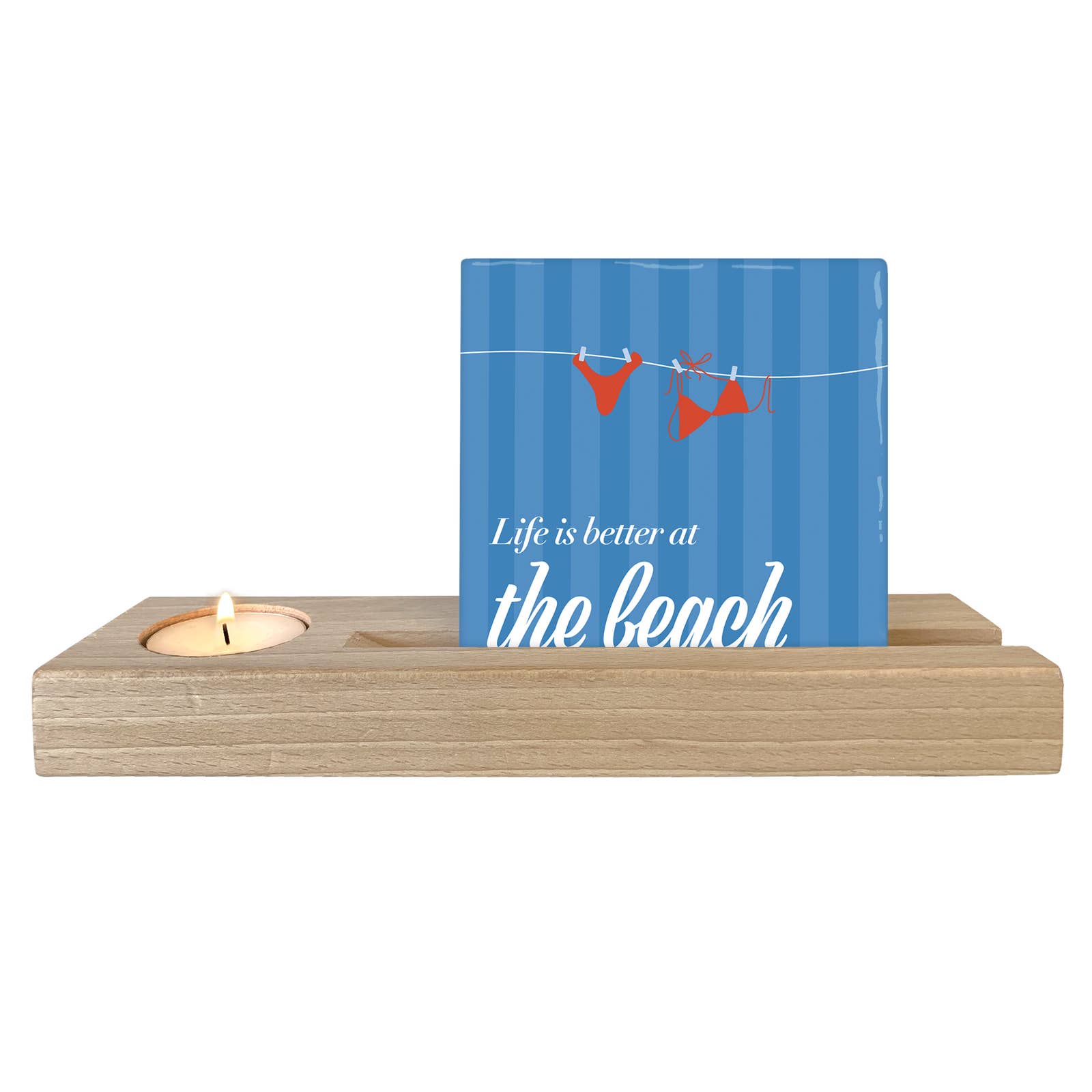 La vie est meilleure à la plage — carreau décoratif à accrocher, sélection MyTomette