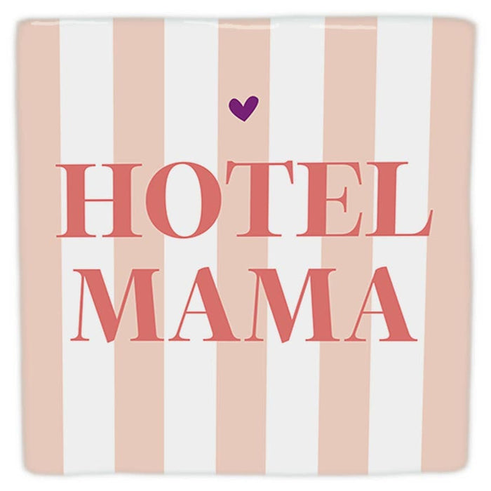 Carreau décoratif Hôtel Maman en céramique, 10 × 10 cm — sélection MyTomette