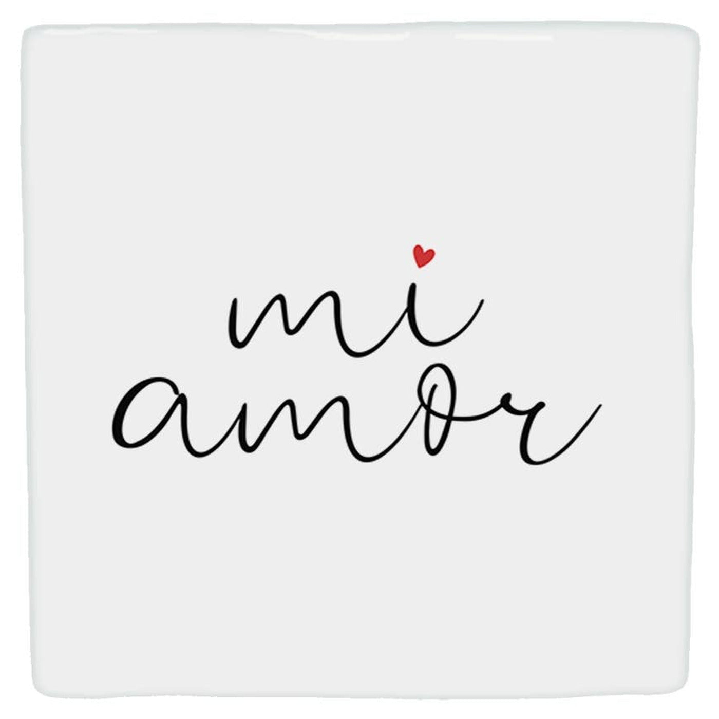 Carreau décoratif Mon amour en céramique, 10 × 10 cm — sélection MyTomette