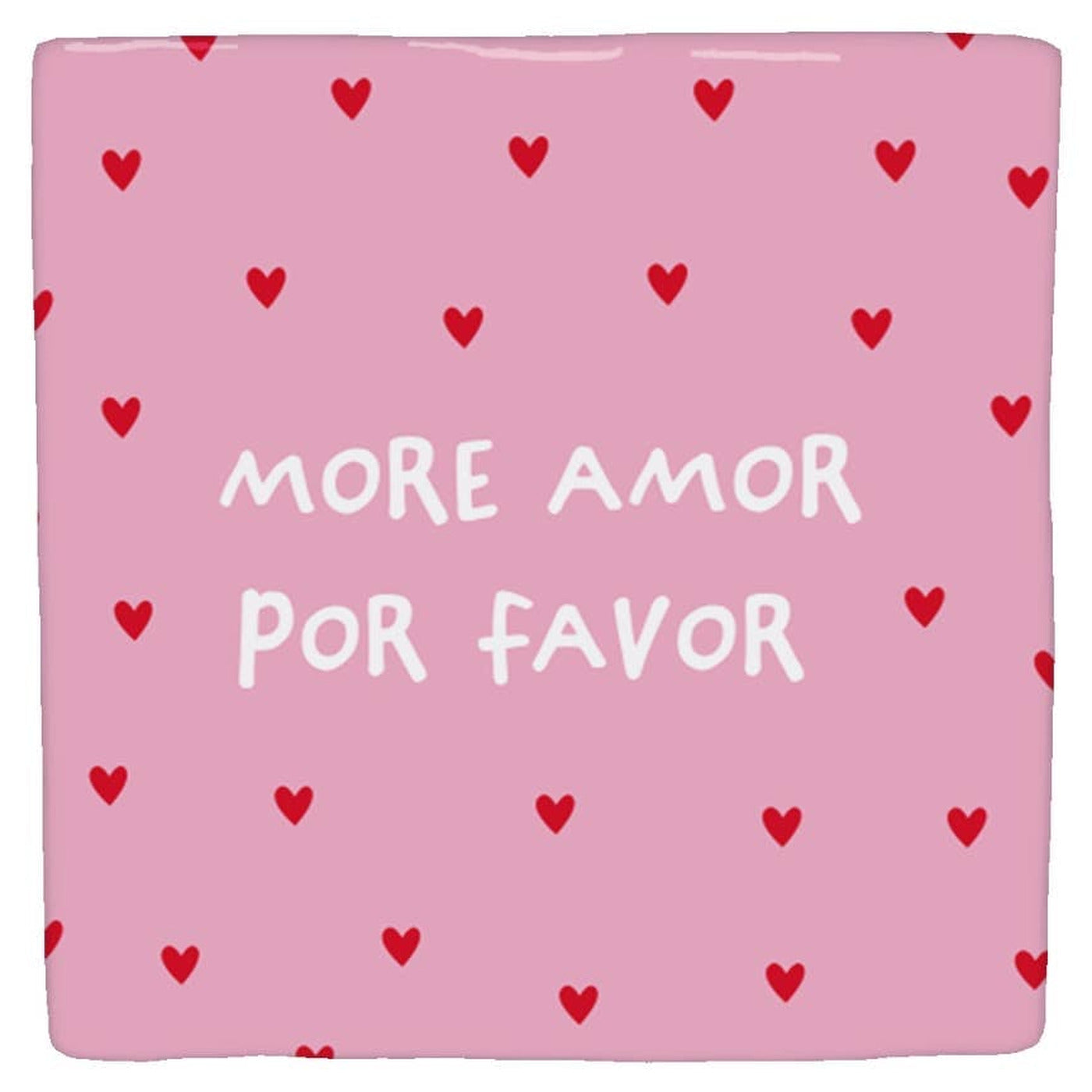 Carreau décoratif Plus d'amour, s'il vous plaît en céramique, 10 × 10 cm — sélection MyTomette