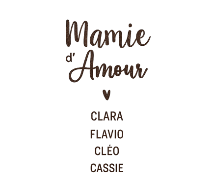 Tomette personnalisée gravée « Mamie d'Amour » — cadeau grands-parents fait main, terre cuite de Salernes