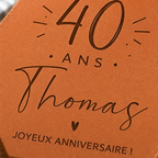 Cadeau meilleure amie 40 ans, tomette hexagonale en terre cuite de Salernes gravée au laser